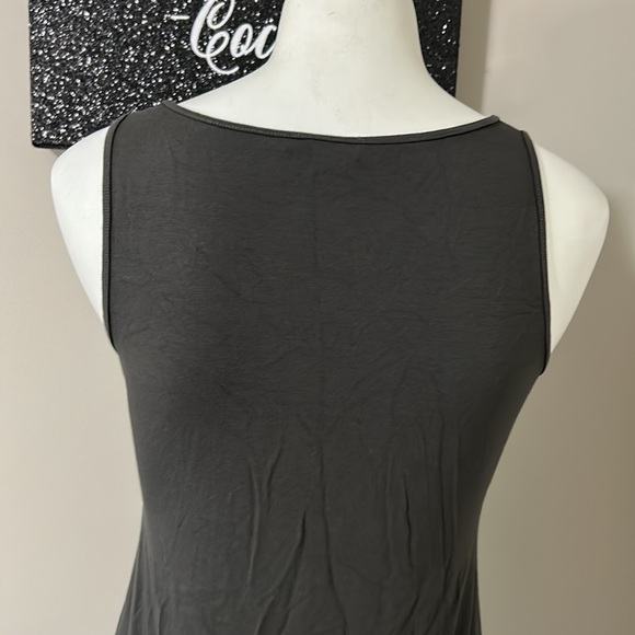 EILEEN FISHER Viscose Jersey Tank Dress Dark Gray Slim Fit Sleeveless Sz XS - Picture 7 of 9
